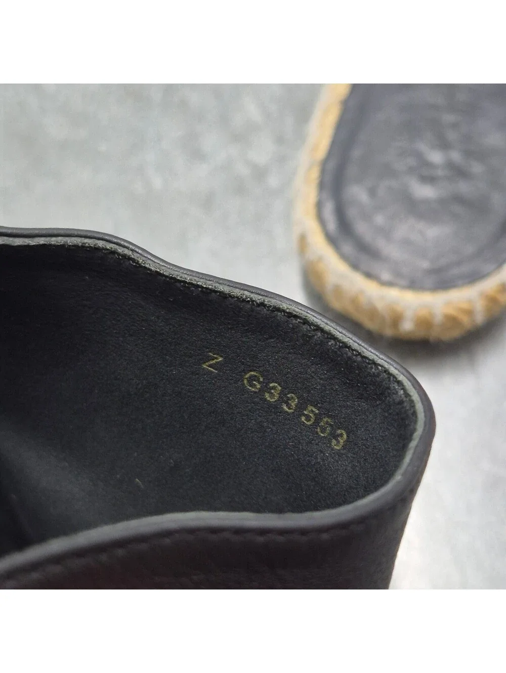 Chanel Black Leather CC Espadrille Mules Slip-Ons